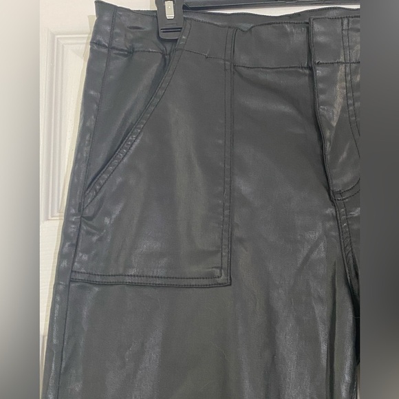 Kut from the Kloth Black Coated Reese Ankle Straight Pants Size 14 Nightclub NWT - Picture 6 of 15